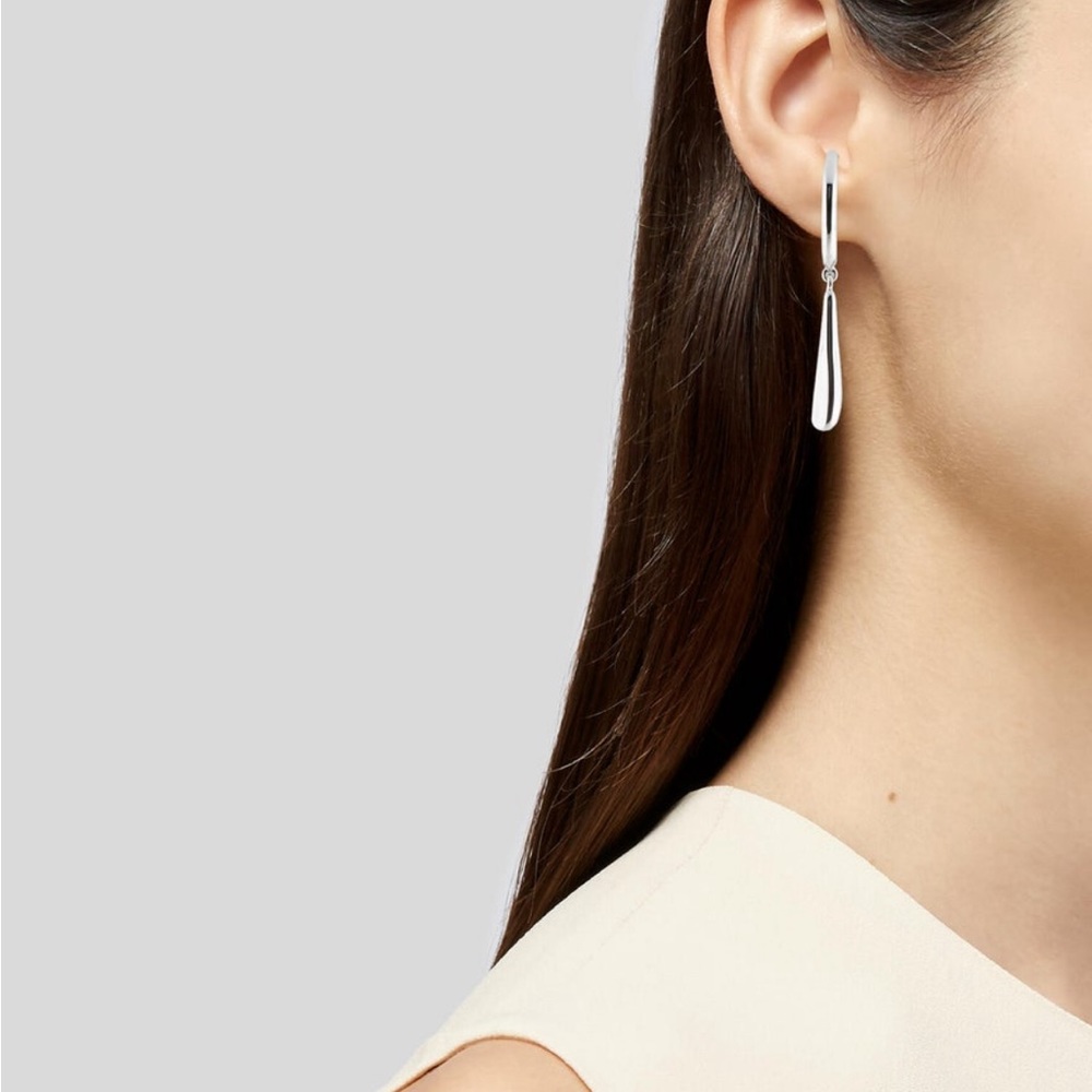 Silver plated Jenny Bird Indus drop earrings